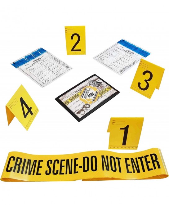 Crime Scene Tape Do Not Enter (20Feet) Evidence Bags (x2) Photo Evidence Frames(1 to 4) (10.5cm x 15cm Cards) $23.12 Gags & P...