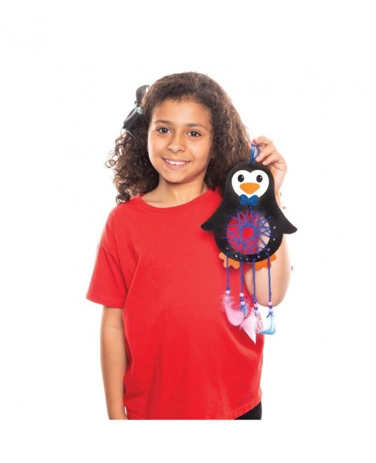 AT234 Penguin Dreamcatcher Kits - Pack Of 4 Christmas Arts And Crafts assorted $17.07 Kids' Drawing & Writing Boards