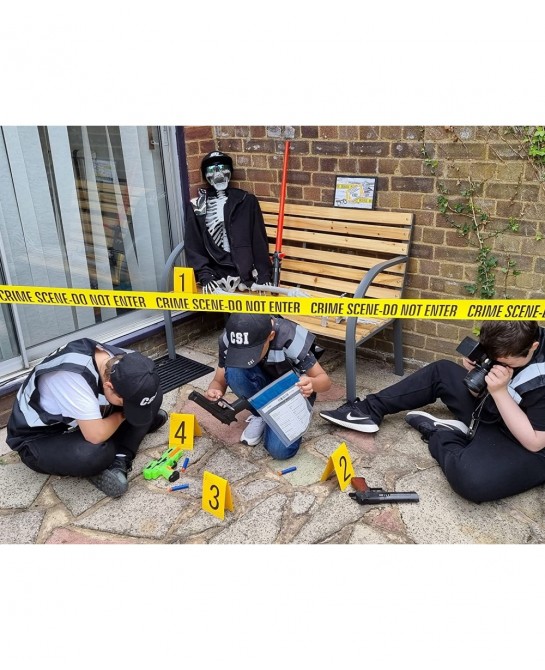 Crime Scene Tape Do Not Enter (20Feet) Evidence Bags (x2) Photo Evidence Frames(1 to 4) (10.5cm x 15cm Cards) $23.12 Gags & P...