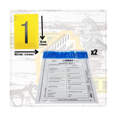 Crime Scene Tape Do Not Enter (20Feet) Evidence Bags (x2) Photo Evidence Frames(1 to 4) (10.5cm x 15cm Cards) $23.12 Gags & P...