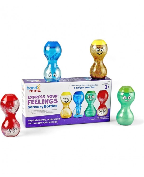 Express Your Feelings Sensory Bottles Calm Down Corner Essentials & Sensory Fidget Tubes Anxiety Relief Toy Occupational Ther...