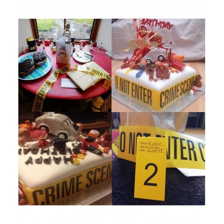 Crime Scene Tape Do Not Enter (20Feet) Evidence Bags (x2) Photo Evidence Frames(1 to 4) (10.5cm x 15cm Cards) $23.12 Gags & P...
