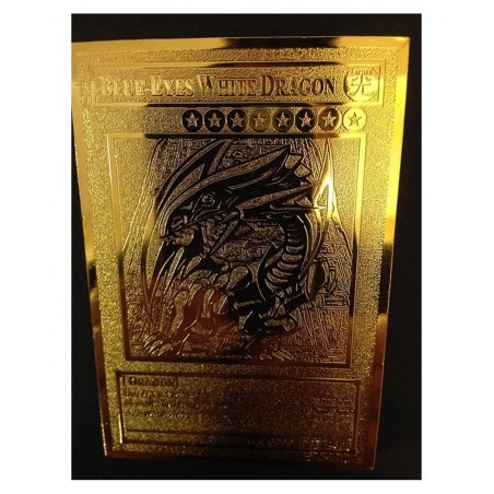 Blue-Eyes White Dragon Gold Metal Yugioh Card $31.65 Trading Cards & Accessories