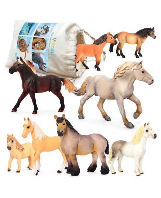 Horse Toys Figurines 8PCS Animal Farm Figures for Toddlers Kids Christmas Birthday Gift Plastic Preschool Pack $63.90 Play Fi...