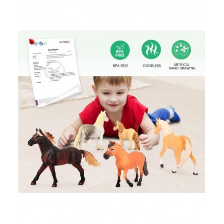 Horse Toys Figurines 8PCS Animal Farm Figures for Toddlers Kids Christmas Birthday Gift Plastic Preschool Pack $63.90 Play Fi...