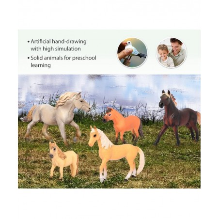 Horse Toys Figurines 8PCS Animal Farm Figures for Toddlers Kids Christmas Birthday Gift Plastic Preschool Pack $63.90 Play Fi...