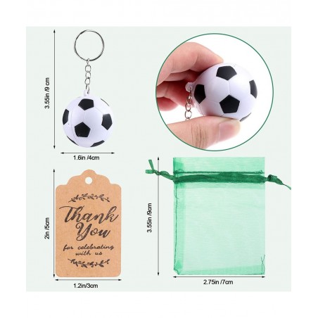 140 Pieces Soccer Party Favors Set Soccer Keychains Soccer Ball Stress Relieve Ball for Soccer Theme Birthday Party Supplies ...
