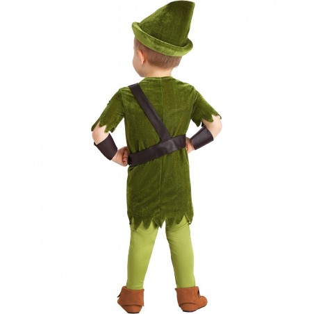 Toddler Peter Pan Costume with Hat Shirt Tights Belt/Harness and Wrist Cuffs $44.32 Kids' Costumes