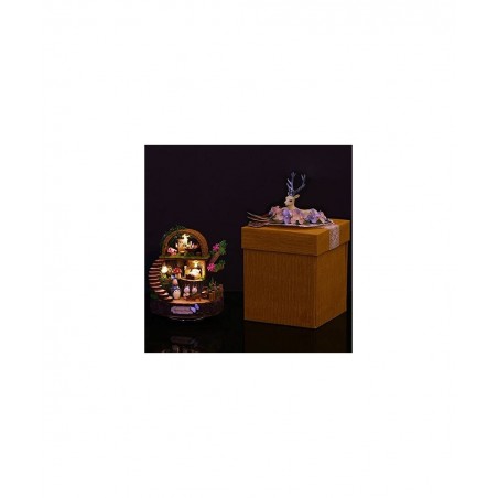 DIY Miniature Dollhouse Kit with Music Box 3D Puzzle Challenge for Adult Kids Xmas Gifts Fantasy Forest $48.84 Dollhouses