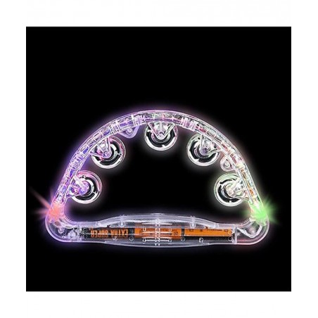 Flashing Tambourines Hand Held 9" Inch Tambourine Flashes in Assorted Colors Ring Metal Jingles Percussion Musical Educationa...