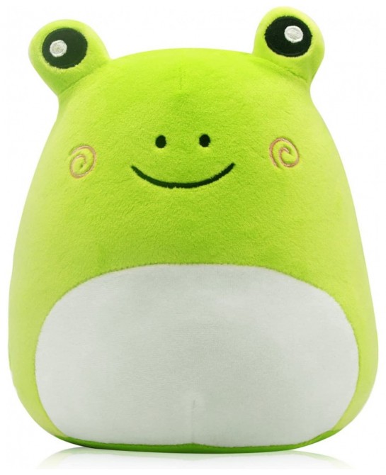 Frog Plush 8.5'' Frog Stuffed Animals Frog Plush Toy Frog plushie Soft Frog Pillow Lumbar Back Cushion Stuffed Frog Home Deco...