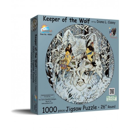 Keeper of The Wolf 1000 pc Jigsaw Puzzle by SunsOut $40.16 Jigsaw Puzzles