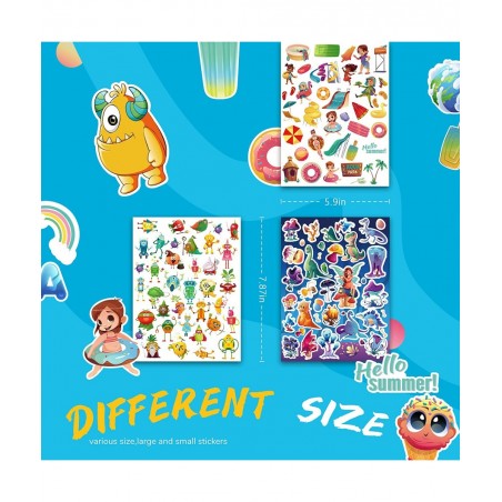 2000+ Amazing Stickers for Kids Various Themes Fun Craft Scrapbook Stickers Planners Gifts and Rewards DIY 48-Page Stickers f...