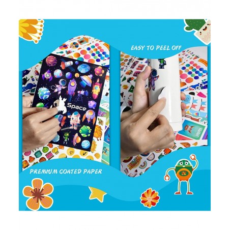 2000+ Amazing Stickers for Kids Various Themes Fun Craft Scrapbook Stickers Planners Gifts and Rewards DIY 48-Page Stickers f...