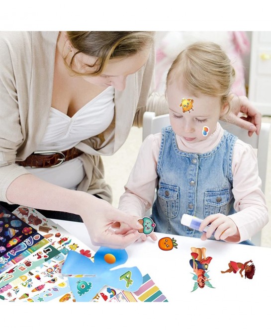 2000+ Amazing Stickers for Kids Various Themes Fun Craft Scrapbook Stickers Planners Gifts and Rewards DIY 48-Page Stickers f...