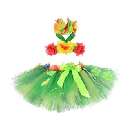 3pcs Hawaiian Hula Luau Tutu Set (2 Sizes: Girls Baby) Birthday Beach Party $39.14 Kids' Costumes