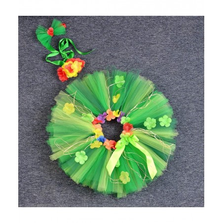 3pcs Hawaiian Hula Luau Tutu Set (2 Sizes: Girls Baby) Birthday Beach Party $39.14 Kids' Costumes