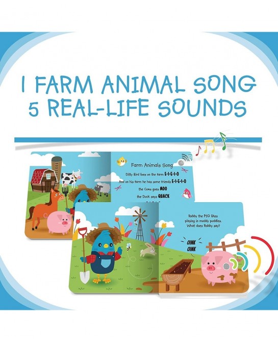 Farm Animals Sound Book for Babies | Animal Book for Toddlers 1-3 | Interactive Baby Learning Toy | Books with Sound | Great ...
