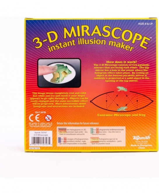 Toysmith: 3-D Mirascope 6" Instant Hologram Image Maker Includes a Plastic Frog to Display and Complete Instructions for Use ...