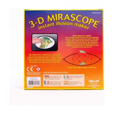 Toysmith: 3-D Mirascope 6" Instant Hologram Image Maker Includes a Plastic Frog to Display and Complete Instructions for Use ...