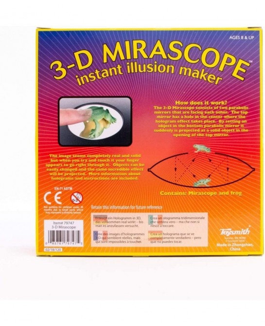 Toysmith: 3-D Mirascope 6" Instant Hologram Image Maker Includes a Plastic Frog to Display and Complete Instructions for Use ...