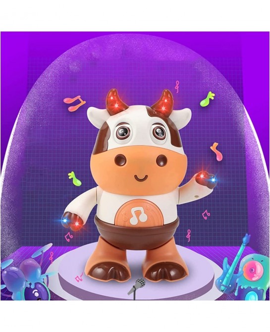 Baby Cow Musical Toys 2023 New Cute Dancing Walking Baby Cow Toy with Music LED Lights Baby Sensory Learning Development Musi...