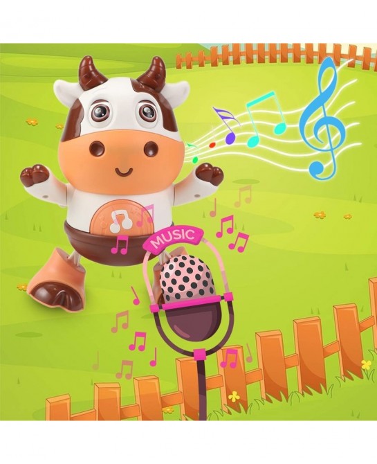 Baby Cow Musical Toys 2023 New Cute Dancing Walking Baby Cow Toy with Music LED Lights Baby Sensory Learning Development Musi...