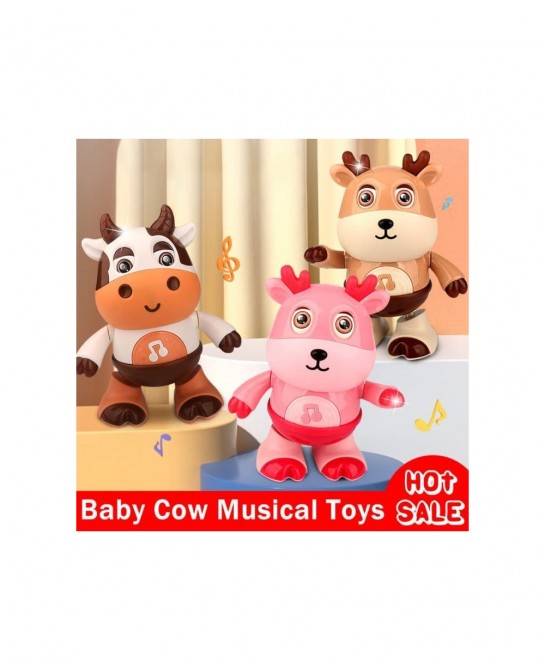 Baby Cow Musical Toys 2023 New Cute Dancing Walking Baby Cow Toy with Music LED Lights Baby Sensory Learning Development Musi...