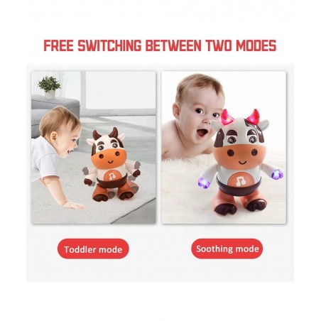 Baby Cow Musical Toys 2023 New Cute Dancing Walking Baby Cow Toy with Music LED Lights Baby Sensory Learning Development Musi...