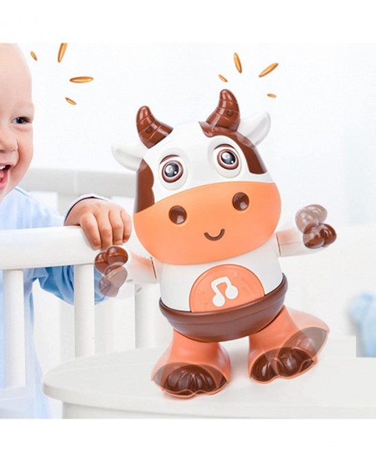 Baby Cow Musical Toys 2023 New Cute Dancing Walking Baby Cow Toy with Music LED Lights Baby Sensory Learning Development Musi...
