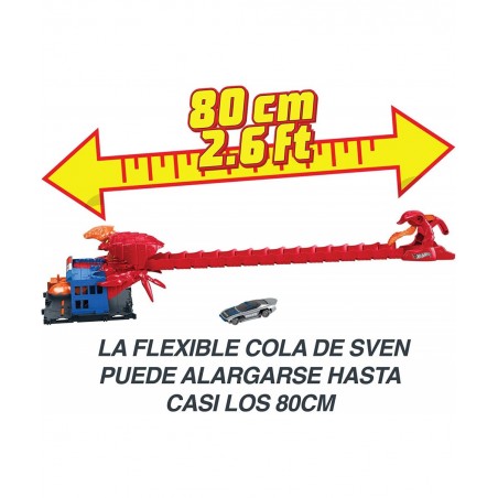 City Scorpion Flex Attack with 1 Toy Car Connects to Other Sets Bendable Tail Track Extends 2.5 Feet Gift for Kids 4 to 8 Yea...