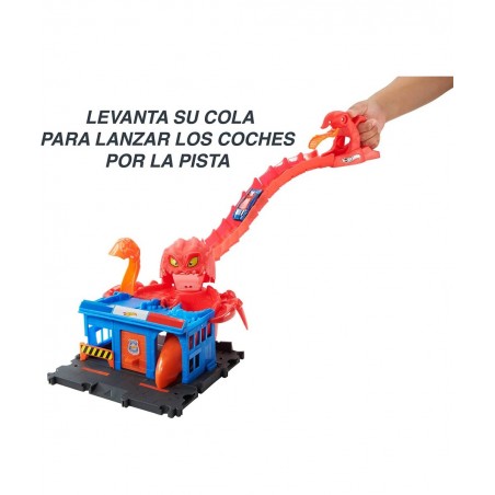 City Scorpion Flex Attack with 1 Toy Car Connects to Other Sets Bendable Tail Track Extends 2.5 Feet Gift for Kids 4 to 8 Yea...