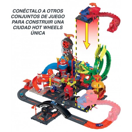 City Scorpion Flex Attack with 1 Toy Car Connects to Other Sets Bendable Tail Track Extends 2.5 Feet Gift for Kids 4 to 8 Yea...