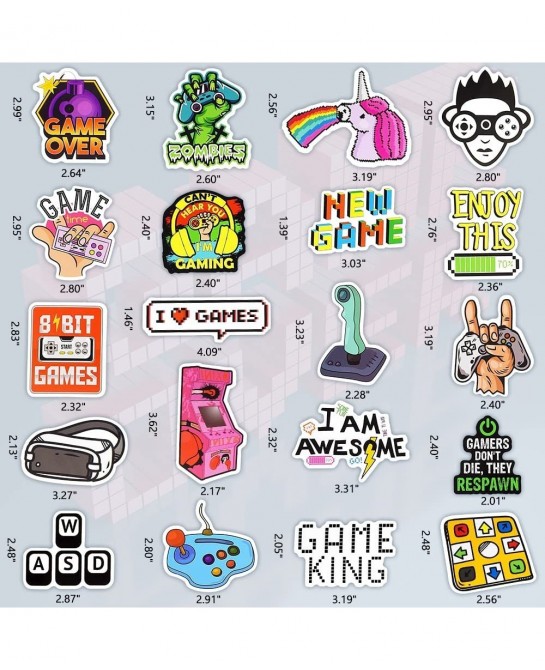 Gaming Stickers for Kids Water Bottles Video Gamer Stickers for Laptop Game Reward Vinyl Stickers Pack for Teachers $14.91 Ki...