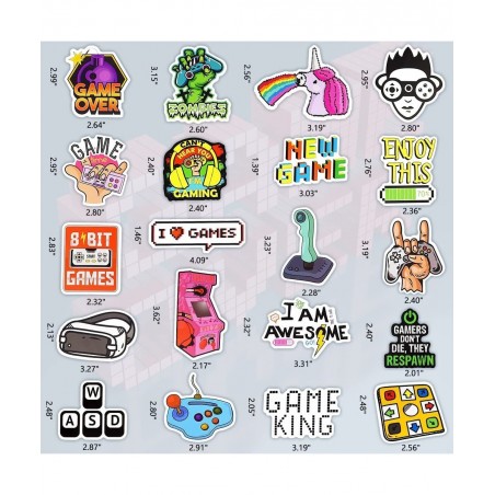 Gaming Stickers for Kids Water Bottles Video Gamer Stickers for Laptop Game Reward Vinyl Stickers Pack for Teachers $14.91 Ki...