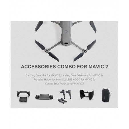 Accessories Combo for DJI Mavic 2 Pro & Zoom (includes Mini Carrying Case Landing Gear Extension Lens Hood Propeller Holder a...