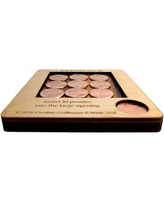 10 Penny Puzzle - A Circle Packing Problem - Ten Mint Pennies are Included $18.06 Brain Teaser Puzzles