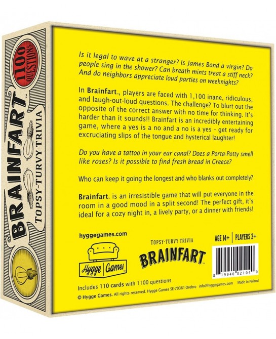 Brainfart Topsy Turvy Trivia Game $33.20 Board Games