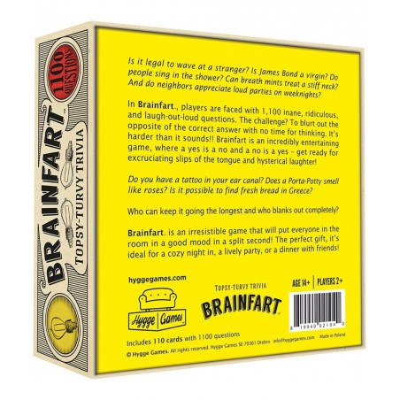 Brainfart Topsy Turvy Trivia Game $33.20 Board Games