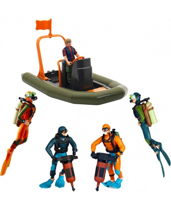 People Models Underwater Swimmers Action Figures Realistic Divers Figurines Plastic Speed Boat Model Set of 6 $38.39 Play Fig...