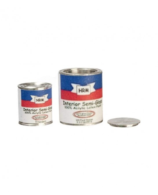 Dolls House Paint Can Tin Set of 2 Miniature Work Tool DIY Shop Accessory 1:12 $22.99 Dollhouse Accessories