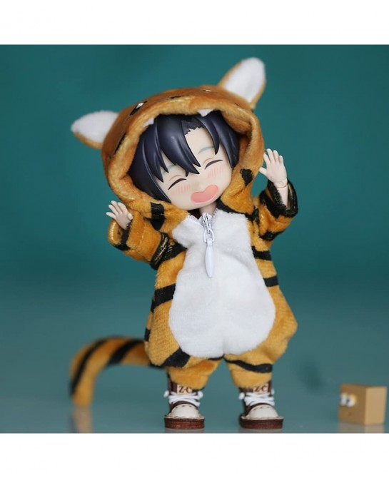 Tiger Suit Onesies 1/12 BJD OB11 Doll 4.3 inches (11 cm) Figure Accessory (D) $23.81 Doll Accessories