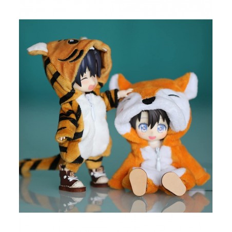 Tiger Suit Onesies 1/12 BJD OB11 Doll 4.3 inches (11 cm) Figure Accessory (D) $23.81 Doll Accessories