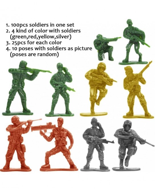 250PCS Army Men Military Set Military Figures and Accessories with Hand Bag World War II Army Men Toys for Boys $42.75 Play F...