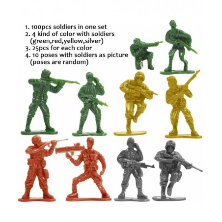 250PCS Army Men Military Set Military Figures and Accessories with Hand Bag World War II Army Men Toys for Boys $42.75 Play F...