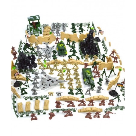250PCS Army Men Military Set Military Figures and Accessories with Hand Bag World War II Army Men Toys for Boys $42.75 Play F...