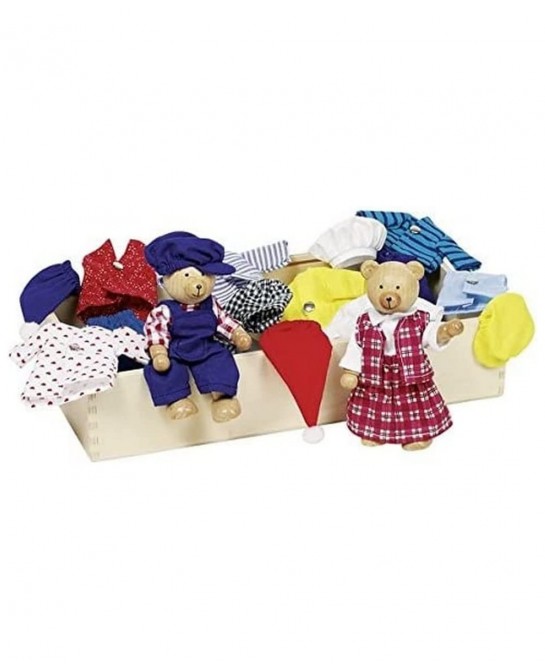 Flexible Puppets Bears Benna & Bennoh with Wardrobe Doll Multicolor (51914) $68.11 Hand Puppets