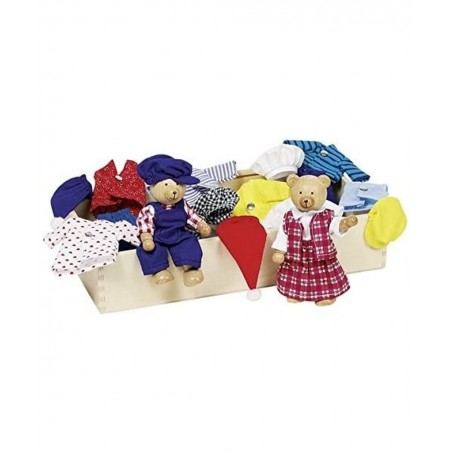 Flexible Puppets Bears Benna & Bennoh with Wardrobe Doll Multicolor (51914) $68.11 Hand Puppets