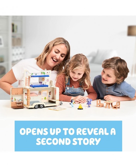 Ultimate Caravan Adventures - Caravan Playset and Three 2.5-3" Figures & 4WD Family Vehicle with 2 Surfboards $55.06 Play Fig...