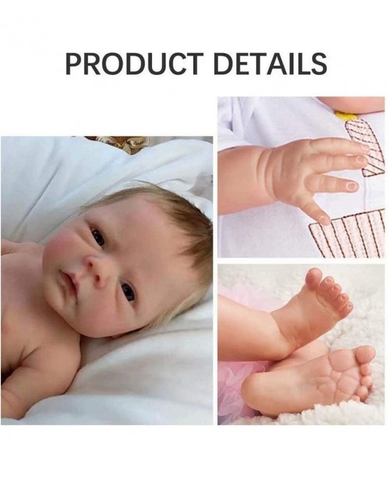 Reborn Baby Dolls Boys 18 Inch Reborn Baby Dolls Boy Vinyl Silicone Body Boy Reborn Baby Dolls with Clothes and Bottles Boy f...